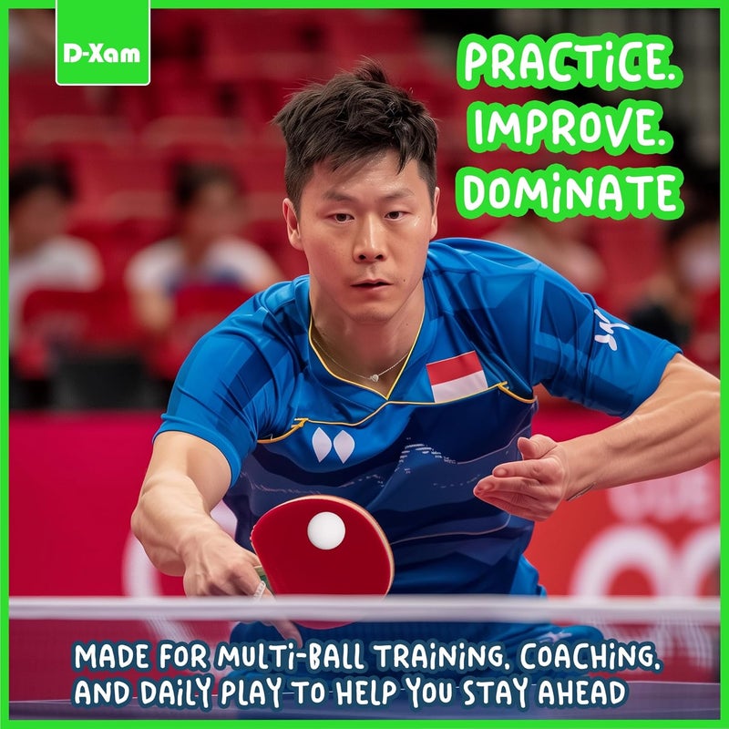 Dexam Ping Pong Balls White 15 or 50 Pack, Professional ABS Table Tennis Ball 1 Star 40mm Official Size + Weight, for Training & Practice - Durable High Performance - Image 3